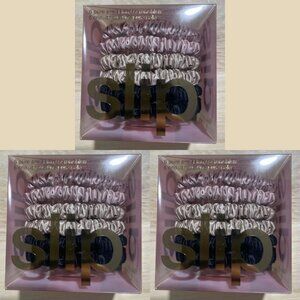 3x - Slip Silk Hair Ties in Black, Pink, and Caramel